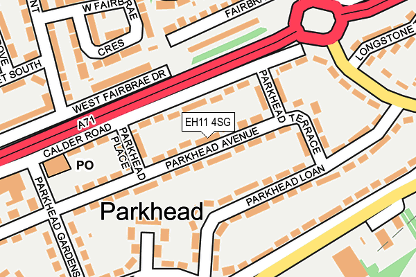 EH11 4SG map - OS OpenMap – Local (Ordnance Survey) EH11 4SG map - OS OpenMap – Local (Ordnance Survey)