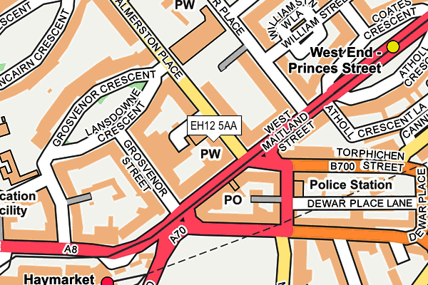 EH12 5AA map - OS OpenMap – Local (Ordnance Survey) EH12 5AA map - OS OpenMap – Local (Ordnance Survey)