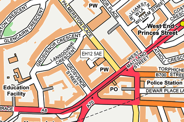 EH12 5AE map - OS OpenMap – Local (Ordnance Survey) EH12 5AE map - OS OpenMap – Local (Ordnance Survey)