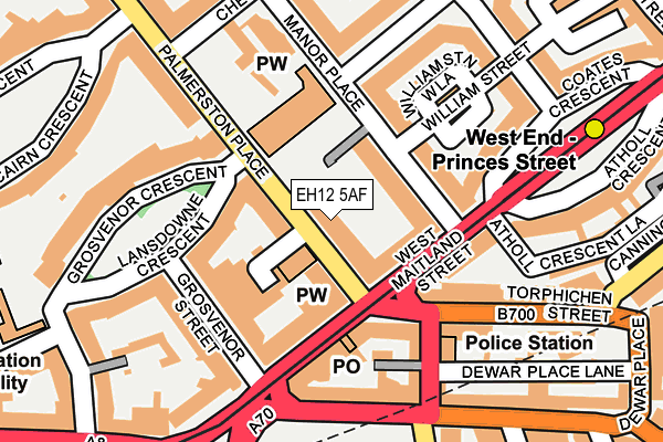 EH12 5AF map - OS OpenMap – Local (Ordnance Survey) EH12 5AF map - OS OpenMap – Local (Ordnance Survey)