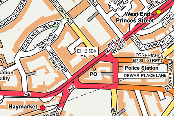EH12 5DX map - OS OpenMap – Local (Ordnance Survey) EH12 5DX map - OS OpenMap – Local (Ordnance Survey)