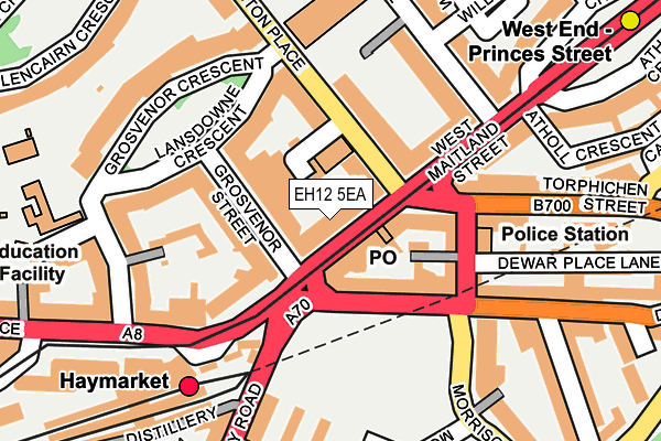 EH12 5EA map - OS OpenMap – Local (Ordnance Survey) EH12 5EA map - OS OpenMap – Local (Ordnance Survey)