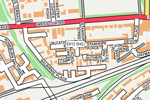 EH12 5HQ map - OS OpenMap – Local (Ordnance Survey) EH12 5HQ map - OS OpenMap – Local (Ordnance Survey)