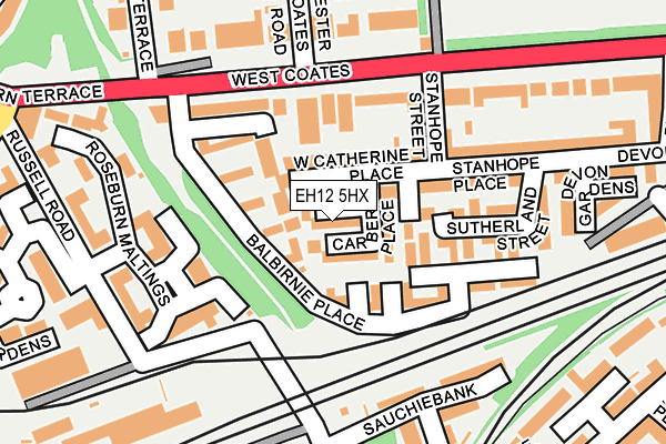 EH12 5HX map - OS OpenMap – Local (Ordnance Survey) EH12 5HX map - OS OpenMap – Local (Ordnance Survey)