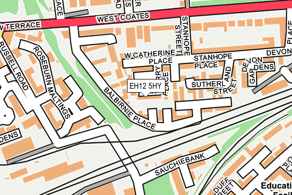 EH12 5HY map - OS OpenMap – Local (Ordnance Survey) EH12 5HY map - OS OpenMap – Local (Ordnance Survey)