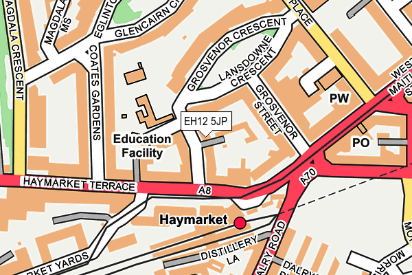 EH12 5JP map - OS OpenMap – Local (Ordnance Survey) EH12 5JP map - OS OpenMap – Local (Ordnance Survey)