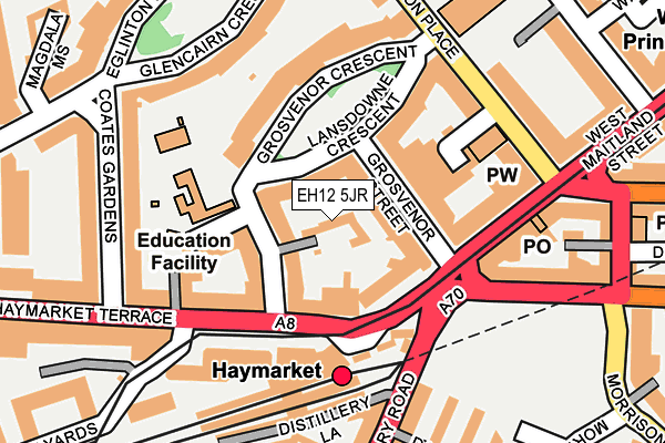 EH12 5JR map - OS OpenMap – Local (Ordnance Survey) EH12 5JR map - OS OpenMap – Local (Ordnance Survey)