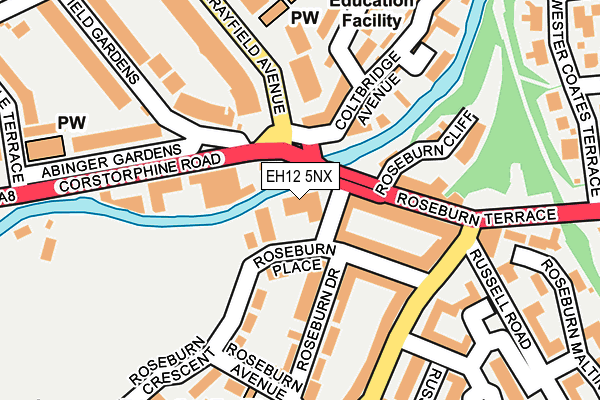 EH12 5NX map - OS OpenMap – Local (Ordnance Survey) EH12 5NX map - OS OpenMap – Local (Ordnance Survey)