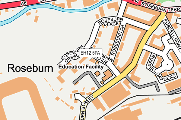 EH12 5PA map - OS OpenMap – Local (Ordnance Survey) EH12 5PA map - OS OpenMap – Local (Ordnance Survey)