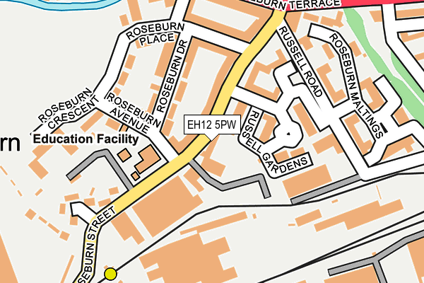 EH12 5PW map - OS OpenMap – Local (Ordnance Survey) EH12 5PW map - OS OpenMap – Local (Ordnance Survey)