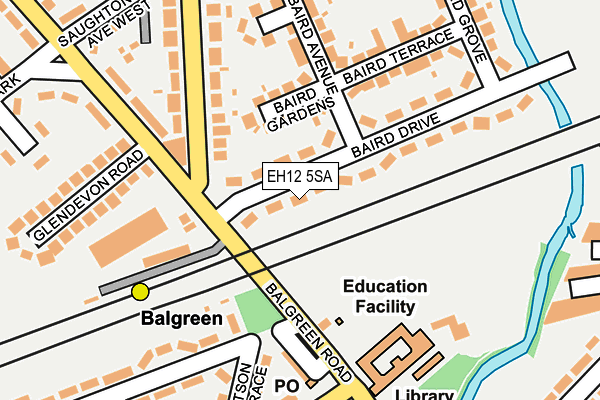 EH12 5SA map - OS OpenMap – Local (Ordnance Survey) EH12 5SA map - OS OpenMap – Local (Ordnance Survey)