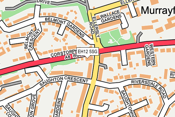 EH12 5SG map - OS OpenMap – Local (Ordnance Survey) EH12 5SG map - OS OpenMap – Local (Ordnance Survey)