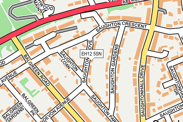 EH12 5SN map - OS OpenMap – Local (Ordnance Survey) EH12 5SN map - OS OpenMap – Local (Ordnance Survey)