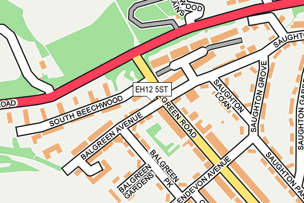EH12 5ST map - OS OpenMap – Local (Ordnance Survey) EH12 5ST map - OS OpenMap – Local (Ordnance Survey)