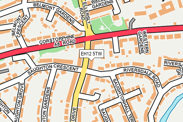 EH12 5TW map - OS OpenMap – Local (Ordnance Survey) EH12 5TW map - OS OpenMap – Local (Ordnance Survey)