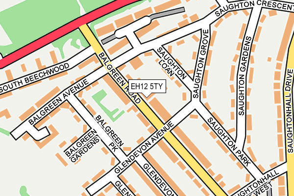 EH12 5TY map - OS OpenMap – Local (Ordnance Survey) EH12 5TY map - OS OpenMap – Local (Ordnance Survey)