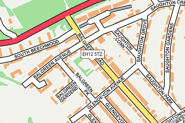 EH12 5TZ map - OS OpenMap – Local (Ordnance Survey) EH12 5TZ map - OS OpenMap – Local (Ordnance Survey)