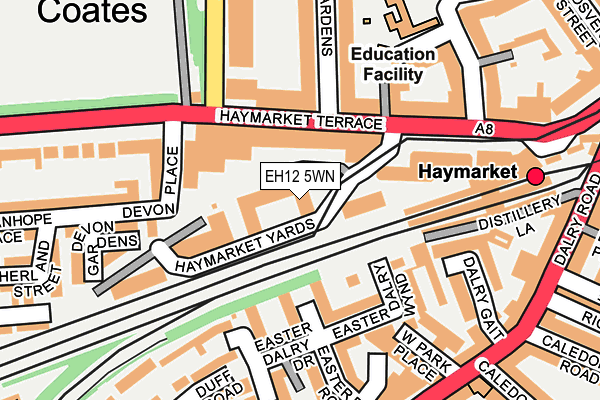 EH12 5WN map - OS OpenMap – Local (Ordnance Survey) EH12 5WN map - OS OpenMap – Local (Ordnance Survey)