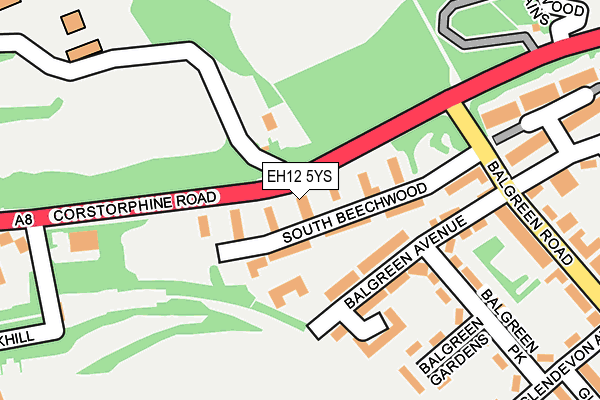 EH12 5YS map - OS OpenMap – Local (Ordnance Survey) EH12 5YS map - OS OpenMap – Local (Ordnance Survey)