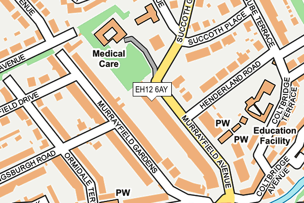 EH12 6AY map - OS OpenMap – Local (Ordnance Survey) EH12 6AY map - OS OpenMap – Local (Ordnance Survey)