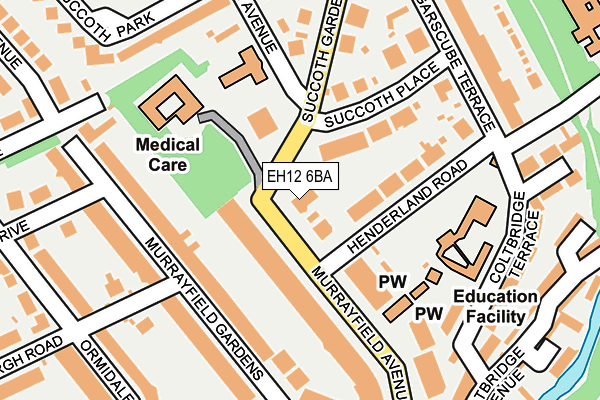 EH12 6BA map - OS OpenMap – Local (Ordnance Survey) EH12 6BA map - OS OpenMap – Local (Ordnance Survey)