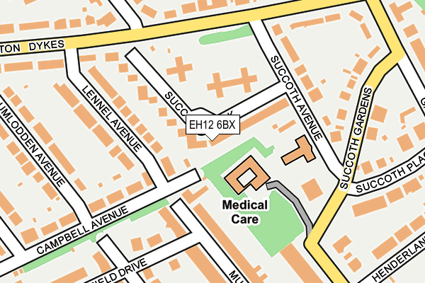 EH12 6BX map - OS OpenMap – Local (Ordnance Survey) EH12 6BX map - OS OpenMap – Local (Ordnance Survey)