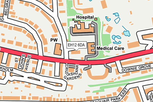 EH12 6DA map - OS OpenMap – Local (Ordnance Survey) EH12 6DA map - OS OpenMap – Local (Ordnance Survey)
