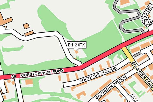 EH12 6TX map - OS OpenMap – Local (Ordnance Survey) EH12 6TX map - OS OpenMap – Local (Ordnance Survey)