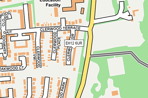 EH12 6UR map - OS OpenMap – Local (Ordnance Survey) EH12 6UR map - OS OpenMap – Local (Ordnance Survey)