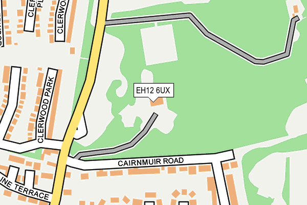 EH12 6UX map - OS OpenMap – Local (Ordnance Survey) EH12 6UX map - OS OpenMap – Local (Ordnance Survey)