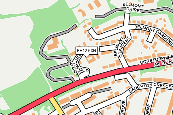 EH12 6XN map - OS OpenMap – Local (Ordnance Survey) EH12 6XN map - OS OpenMap – Local (Ordnance Survey)