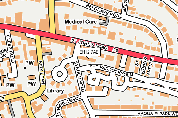 EH12 7AE map - OS OpenMap – Local (Ordnance Survey) EH12 7AE map - OS OpenMap – Local (Ordnance Survey)
