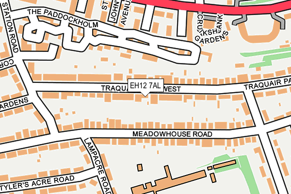EH12 7AL map - OS OpenMap – Local (Ordnance Survey) EH12 7AL map - OS OpenMap – Local (Ordnance Survey)