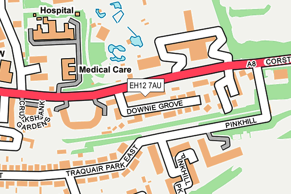 EH12 7AU map - OS OpenMap – Local (Ordnance Survey) EH12 7AU map - OS OpenMap – Local (Ordnance Survey)