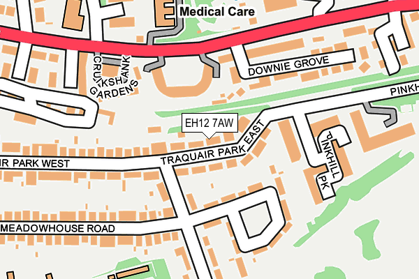 EH12 7AW map - OS OpenMap – Local (Ordnance Survey) EH12 7AW map - OS OpenMap – Local (Ordnance Survey)