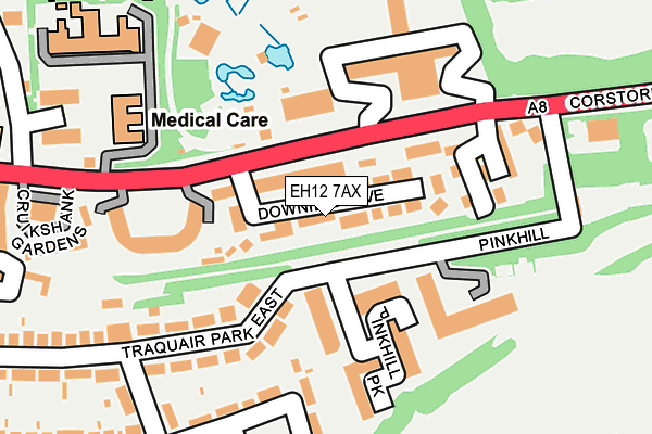 EH12 7AX map - OS OpenMap – Local (Ordnance Survey) EH12 7AX map - OS OpenMap – Local (Ordnance Survey)