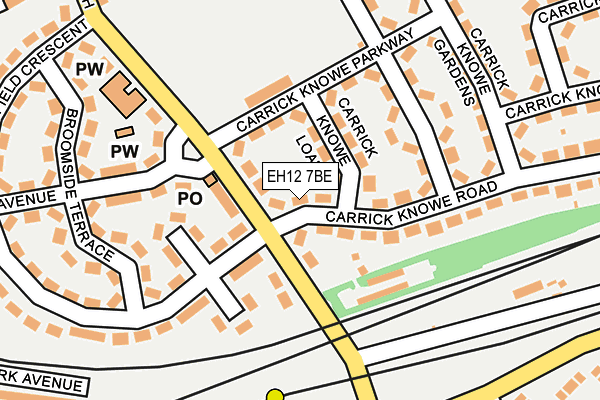 EH12 7BE map - OS OpenMap – Local (Ordnance Survey) EH12 7BE map - OS OpenMap – Local (Ordnance Survey)