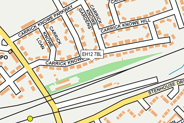 EH12 7BL map - OS OpenMap – Local (Ordnance Survey) EH12 7BL map - OS OpenMap – Local (Ordnance Survey)
