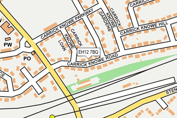 EH12 7BQ map - OS OpenMap – Local (Ordnance Survey) EH12 7BQ map - OS OpenMap – Local (Ordnance Survey)