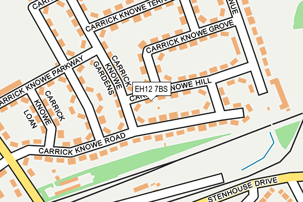 EH12 7BS map - OS OpenMap – Local (Ordnance Survey) EH12 7BS map - OS OpenMap – Local (Ordnance Survey)