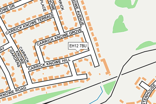 EH12 7BU map - OS OpenMap – Local (Ordnance Survey) EH12 7BU map - OS OpenMap – Local (Ordnance Survey)
