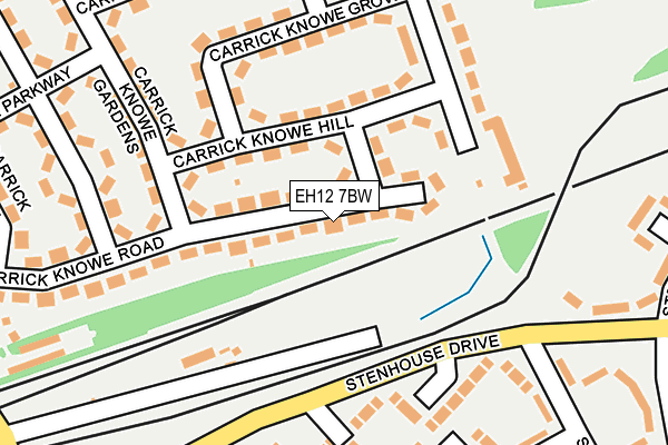 EH12 7BW map - OS OpenMap – Local (Ordnance Survey) EH12 7BW map - OS OpenMap – Local (Ordnance Survey)