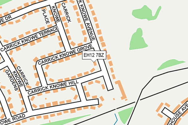 EH12 7BZ map - OS OpenMap – Local (Ordnance Survey) EH12 7BZ map - OS OpenMap – Local (Ordnance Survey)