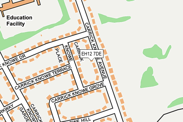 EH12 7DE map - OS OpenMap – Local (Ordnance Survey) EH12 7DE map - OS OpenMap – Local (Ordnance Survey)