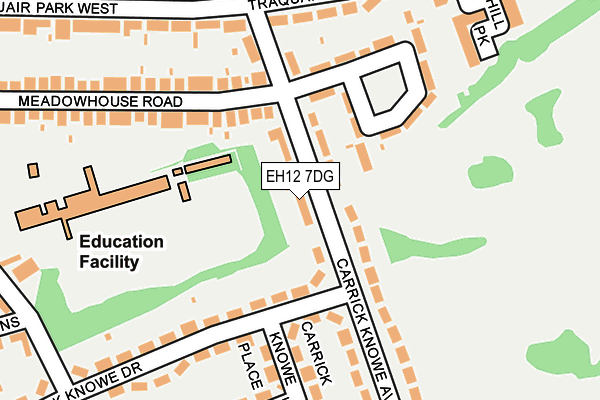 EH12 7DG map - OS OpenMap – Local (Ordnance Survey) EH12 7DG map - OS OpenMap – Local (Ordnance Survey)