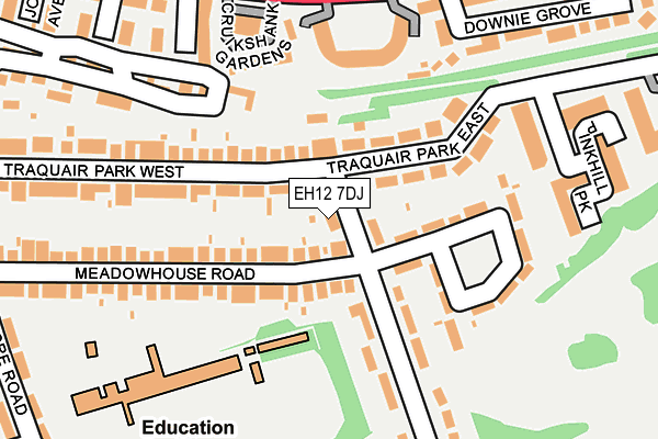 EH12 7DJ map - OS OpenMap – Local (Ordnance Survey) EH12 7DJ map - OS OpenMap – Local (Ordnance Survey)