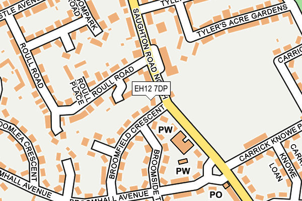 EH12 7DP map - OS OpenMap – Local (Ordnance Survey) EH12 7DP map - OS OpenMap – Local (Ordnance Survey)