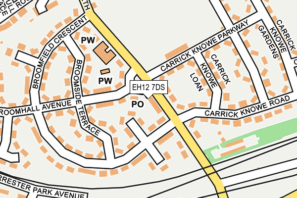 EH12 7DS map - OS OpenMap – Local (Ordnance Survey) EH12 7DS map - OS OpenMap – Local (Ordnance Survey)