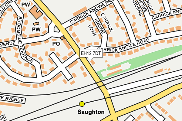 EH12 7DT map - OS OpenMap – Local (Ordnance Survey) EH12 7DT map - OS OpenMap – Local (Ordnance Survey)