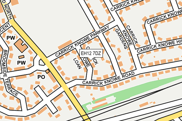 EH12 7DZ map - OS OpenMap – Local (Ordnance Survey) EH12 7DZ map - OS OpenMap – Local (Ordnance Survey)